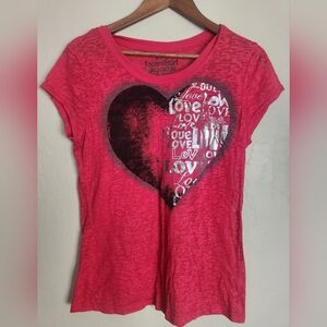 ALL ACCESS Pink Love Heart Tee